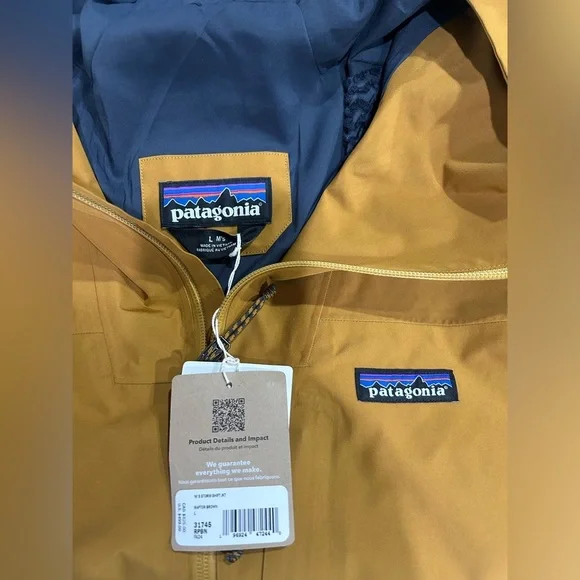 Patagonia Men's Large Storm Shift Jacket Raptor Brown NWT Ski Snowboard - Picture 4 of 16